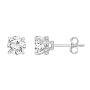 hidden halo diamond studs